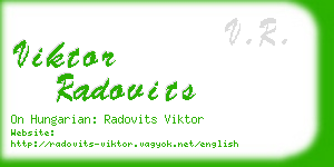 viktor radovits business card